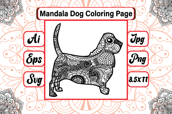 A Crafter's Review: Mandala Dog Coloring Page 3 for Graphics & Coloring Pages