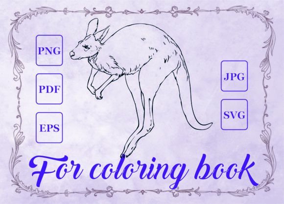 A Kangaroo Graphic's Journey from Coloring Page to Professional Branding
