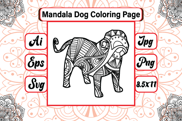 A Mandala Dog Coloring Page Review for Digital Product Creation