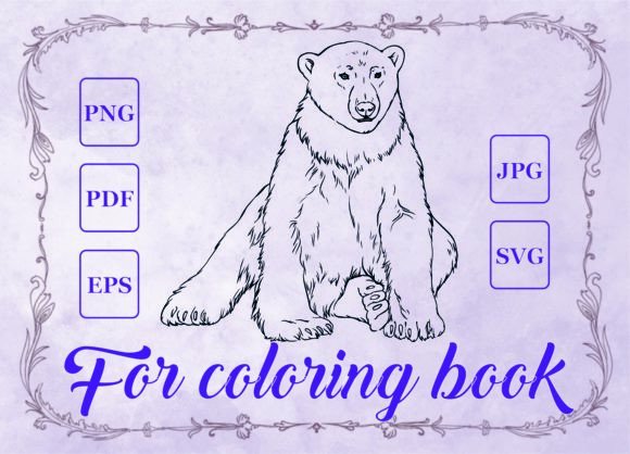 A Versatile Asset: The White Bear Animals Coloring Graphics