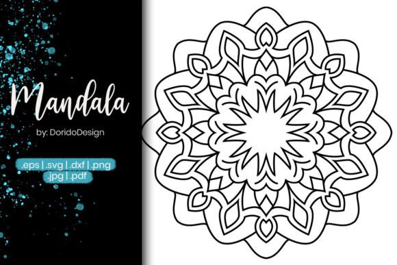 An Elegant Mandala Design for Crafting Graphics & Coloring Pages