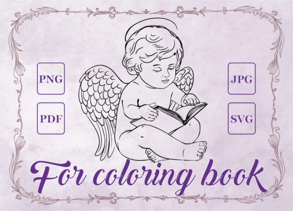 Angel Baby Wings Graphics Review: Coloring Pages Amp Value