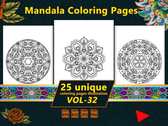 Coloring Pages Amp Graphics: Mandala Vol-32 Interiors