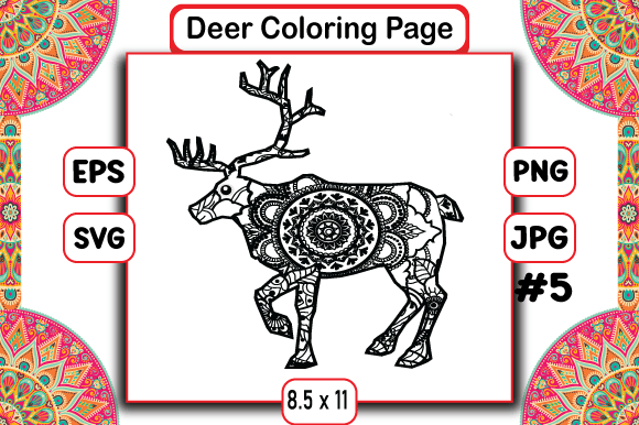 Deer Coloring Page: Graphics & Coloring Pages Amp Review