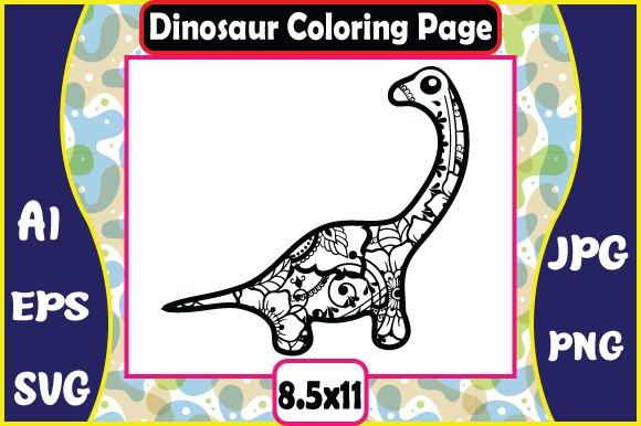 Dinosaur Mandala Coloring Pages 5: Graphics for Coloring Pages Amp