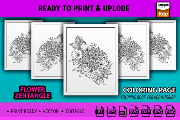 Doodle Flower Zentangle Coloring Page: Graphics Amp Review