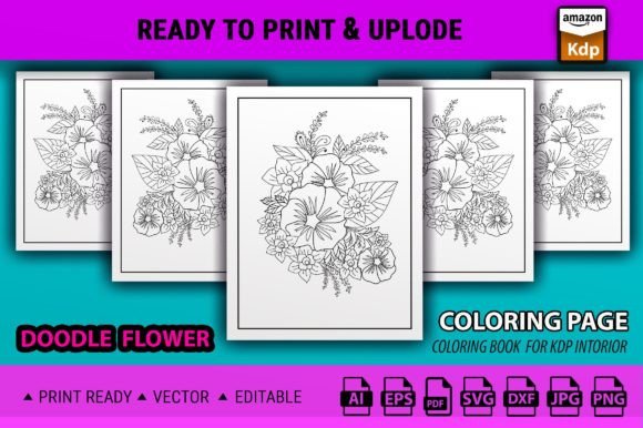 Doodle Flower Zentangle Coloring Pages Amp Graphics Review