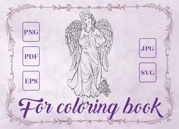 Evaluating Holy Virgin Angel Adult Coloring Book for Embroidery Projects