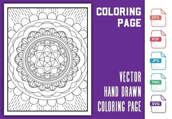 Geometric Coloring Page for KDP: An Embroidery Review