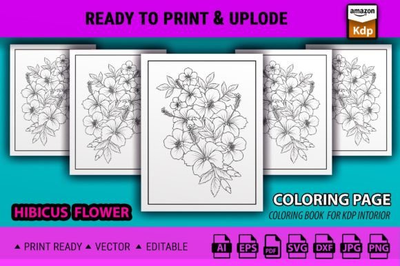 Hibiscus-china Rose Coloring Pages Amp Graphics Review