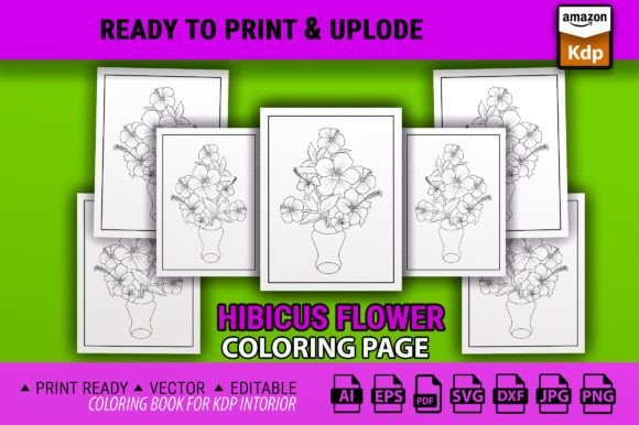 Hibiscus Flower Coloring Page: Graphics & Coloring Pages Amp