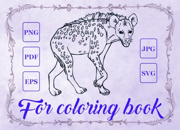Hyena Graphics for Coloring Pages Amp Brand Marketing