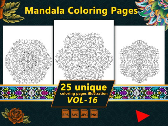 Mandala Coloring Pages Vol-16 Interiors