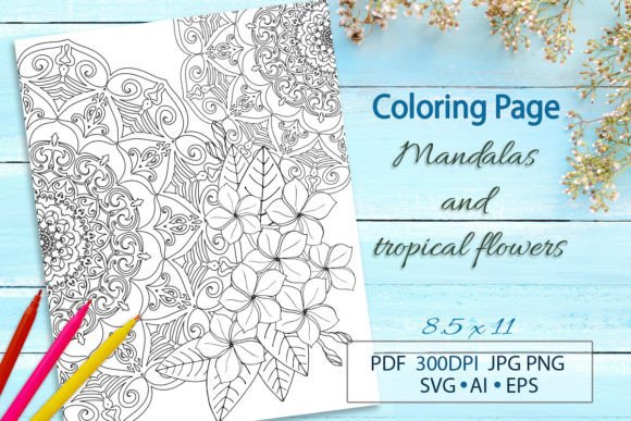 Mandala Flowers Lotus Graphics & Coloring Pages Amp